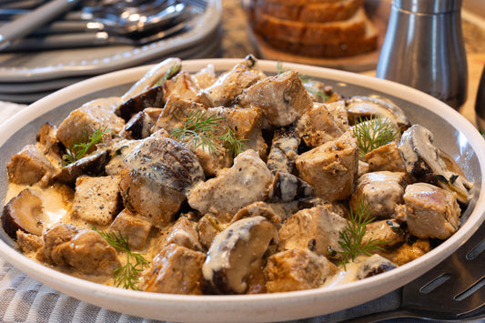 Pork Stroganoff with Dill