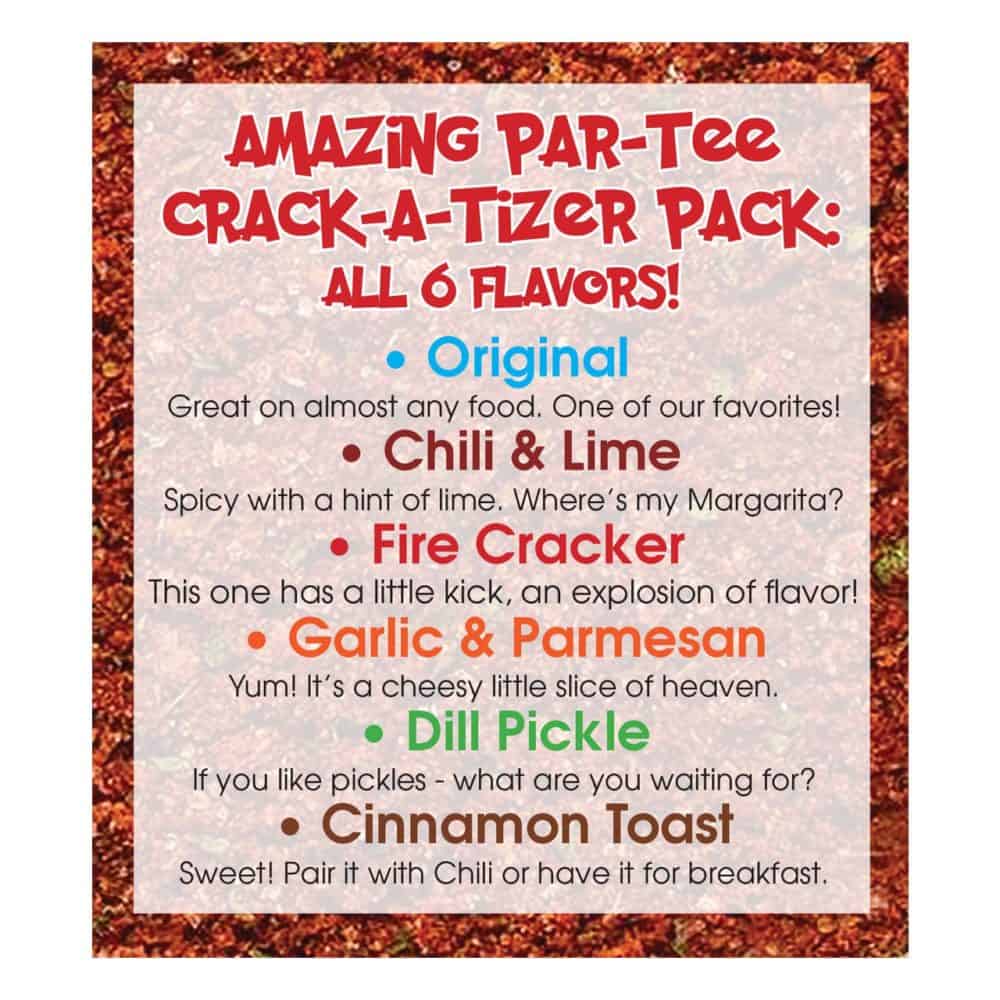 CRACK-A-TIZER (Variety Pack w/ All 6 Flavors)