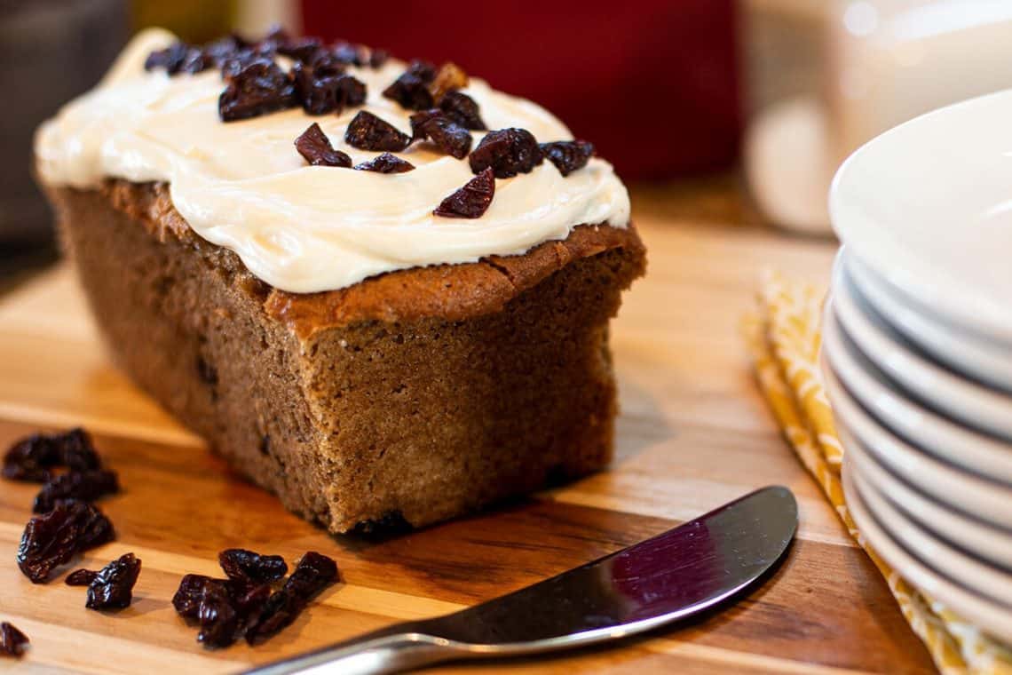 Cranberry Spice Cake with Cream Cheese Frosting