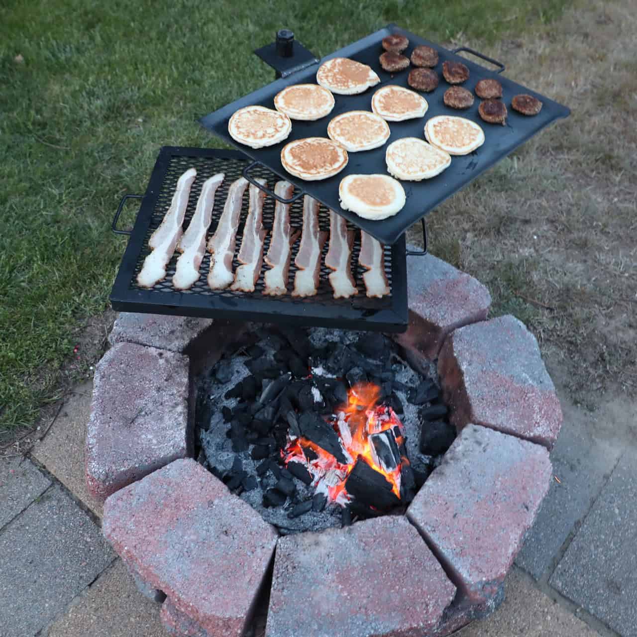 Camping Grill Equipment Supplies Campfire Cooking Over Fire Rv