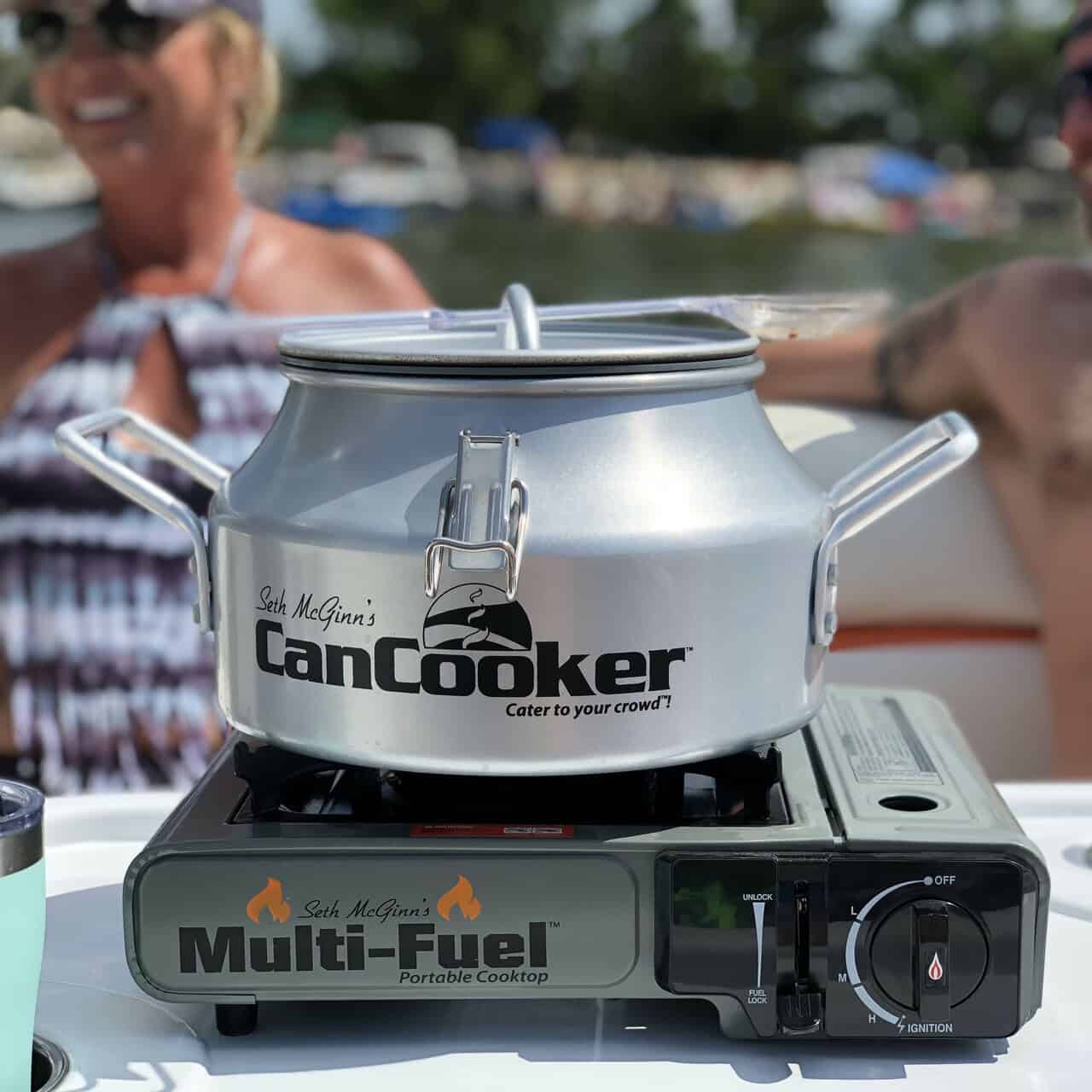 CanCooker SMDF-1401 Portable Multi-Fuel Electric Cooktop Single Burner with Case 